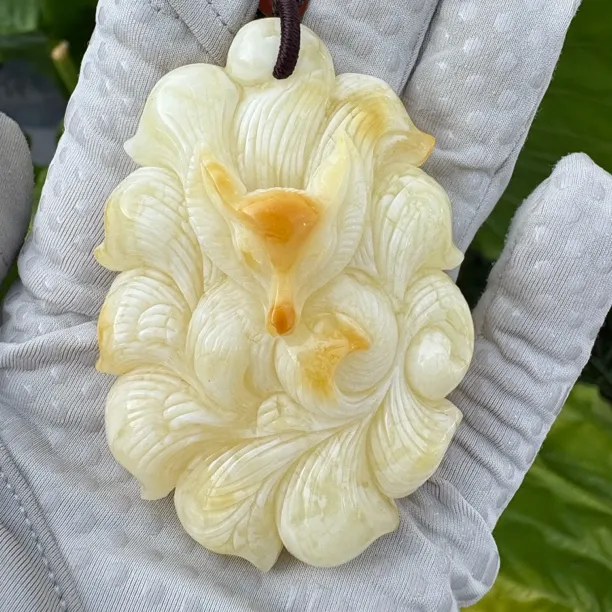 假一赔十，天然琥珀蜜蜡，蜜蜡吊坠，九尾狐凤九吊坠，号5 多样性发