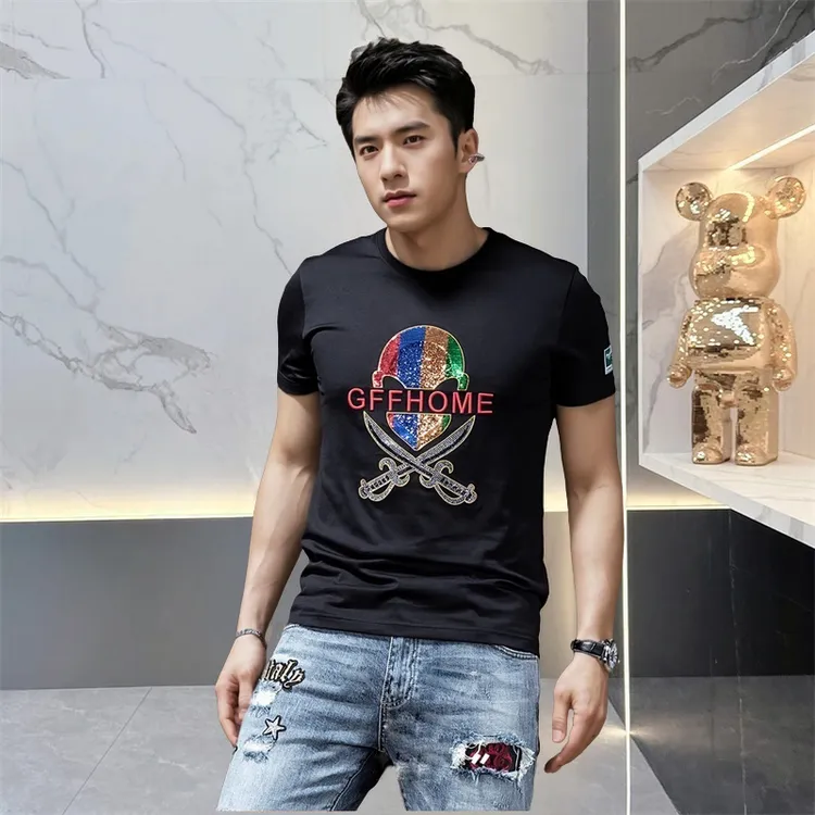 【海盗船长t恤】2025夏季新款休闲时尚小众设计感圆领t恤男士短袖