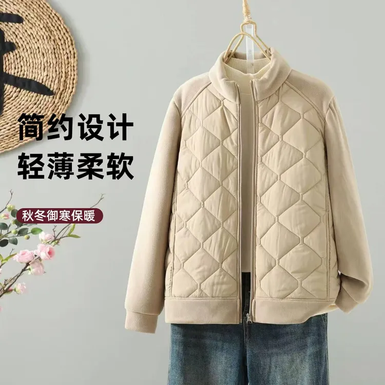 新款棉服秋冬防风运动立领宽松保暖外套拼接百搭休闲款#256