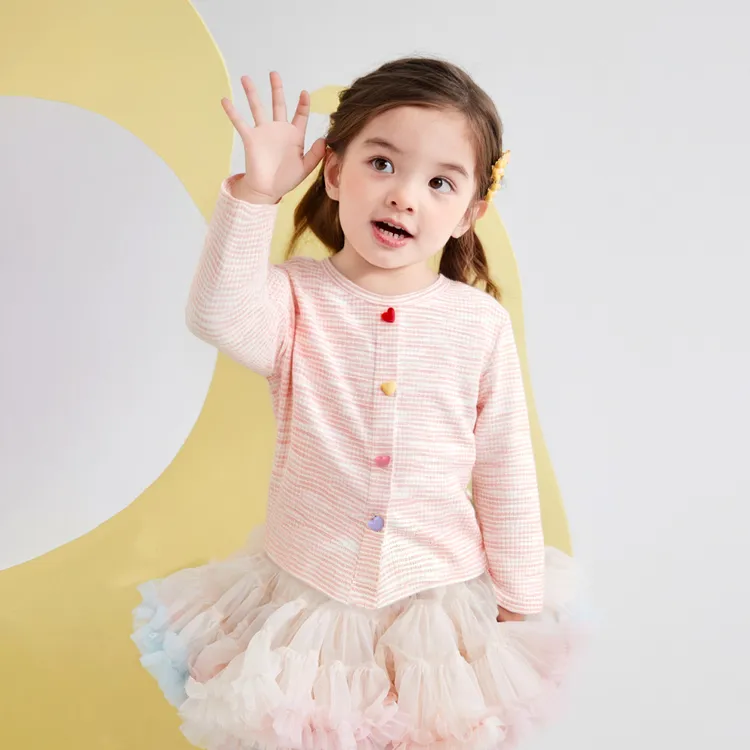【糖果纽扣】笛莎女童T恤秋季百搭休闲时尚长袖线衫-1M2530602