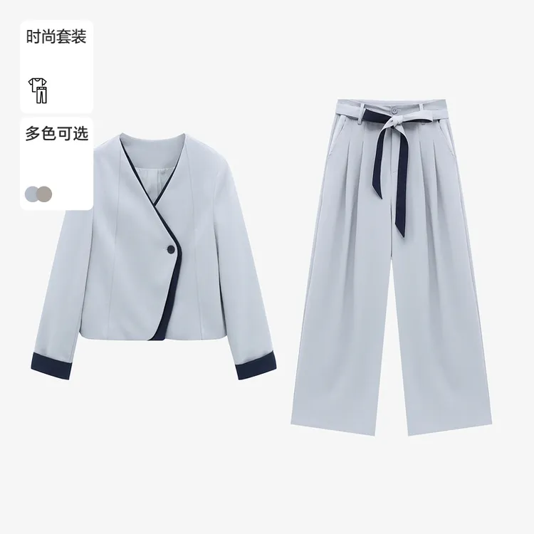 Basic House/百家好早秋慵懒财阀千金清冷感西装套装-B0625H5Q642