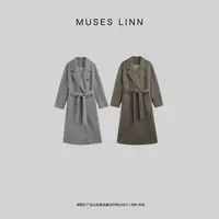 LINN【暖叙】2025冬季新款羊绒羊毛长款大衣Q25DY522