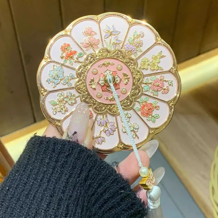 宫廷风十二花神浮雕随身手持化妆镜ins少女心北京文创旅游送礼物