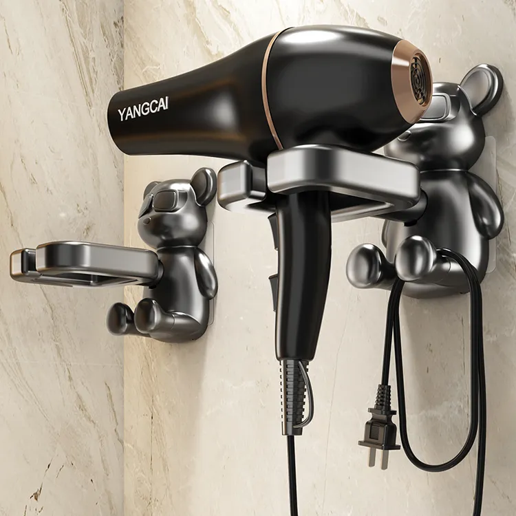 卫生间大号电吹风挂架免打孔奶油风吹风机支架风筒置物架收纳神器