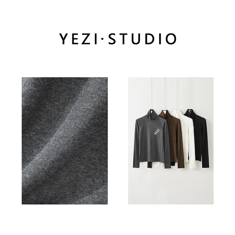 【珍珠少女】珍珠山羊绒混纺内搭发热高领百搭套头针织衫25422001