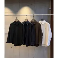 老钱风简约纯色小刺绣莱赛尔天丝棉质秋季翻领长袖衬衫衬衣外套男