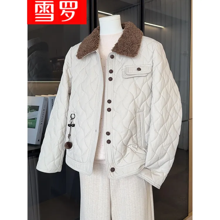 时尚洋气妈妈秋冬装翻领短款棉衣2025新款高贵50多岁中老年人棉服