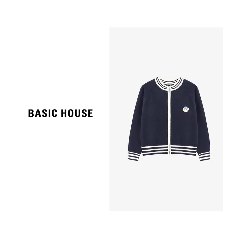Basic House/百家好小香风针织短款时尚休闲女士毛衣-B0625B5NRF2
