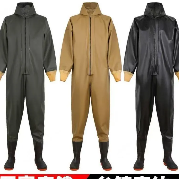 全身加厚防水连体下水裤抓鱼挖藕适用男款捕鱼