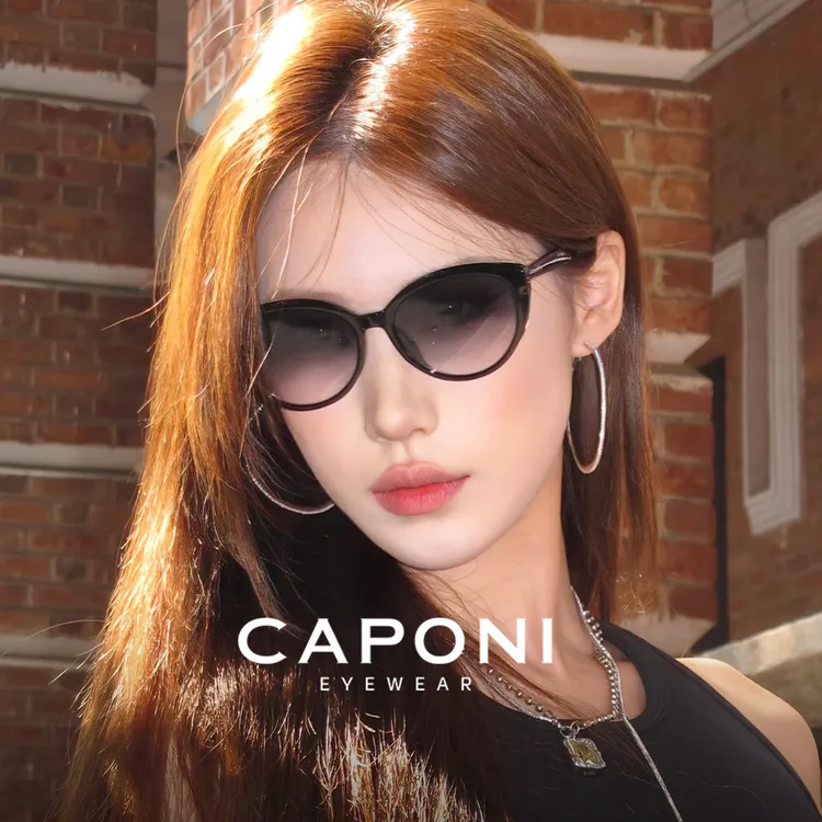 CAPONI渐变猫眼墨镜女款2026新款高级感板材尼龙偏光镜开车专用男