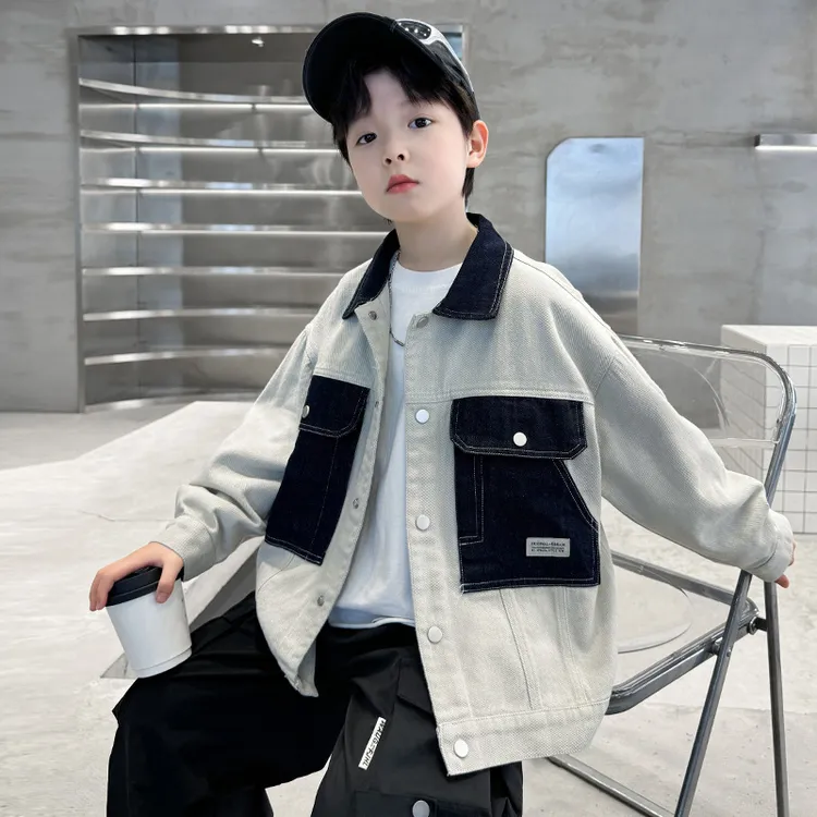 儿童装男童春装牛仔外套2025新款春秋款中大童春季男孩帅气衣服潮
