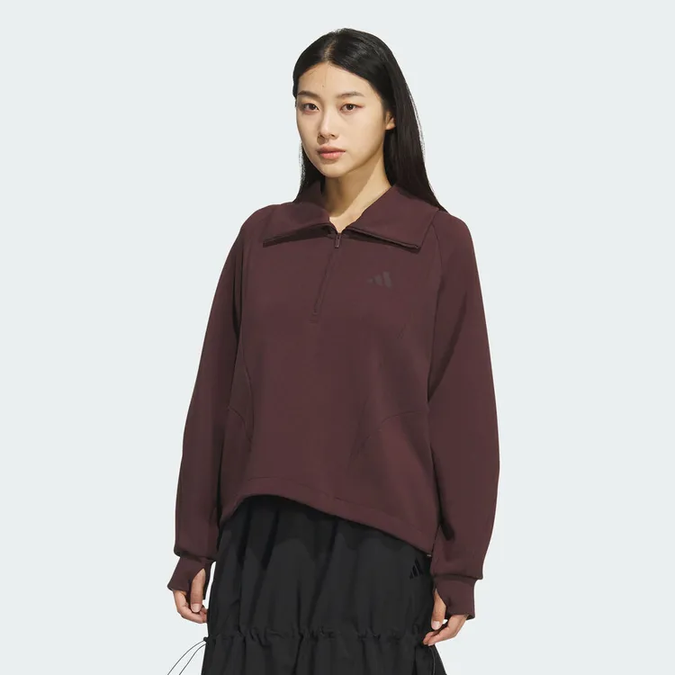 adidas阿迪达斯女子W HALF ZIP SWT卫衣KF2546