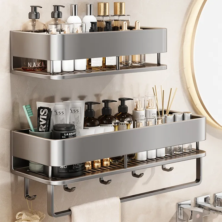 优勤吸盘置物架浴室卫生间免打孔洗漱台壁挂墙上洗手间厕所收纳架