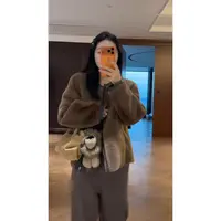 杨圣坤2025新品冬季美利奴皮毛一体加厚保暖圆领短外套TR2592364