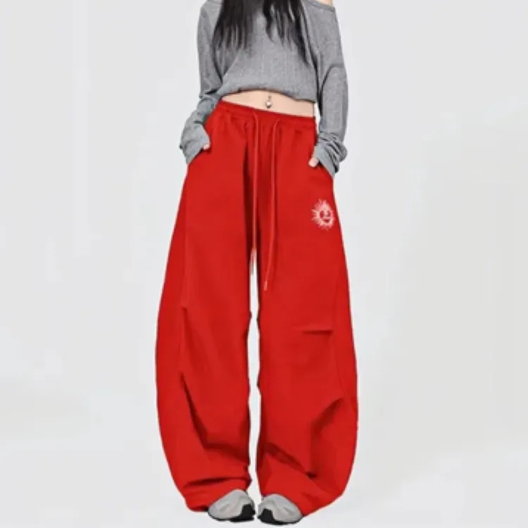 春夏新款休闲长裤广场曳步舞爵士弯刀裤嘻哈伞兵裤女士新款裤子