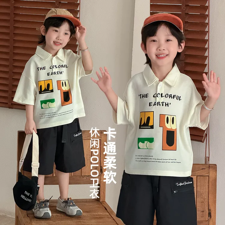 儿童夏装短袖POLO衫男童T恤半袖薄款2026新款WG29015悠悠童话童装
