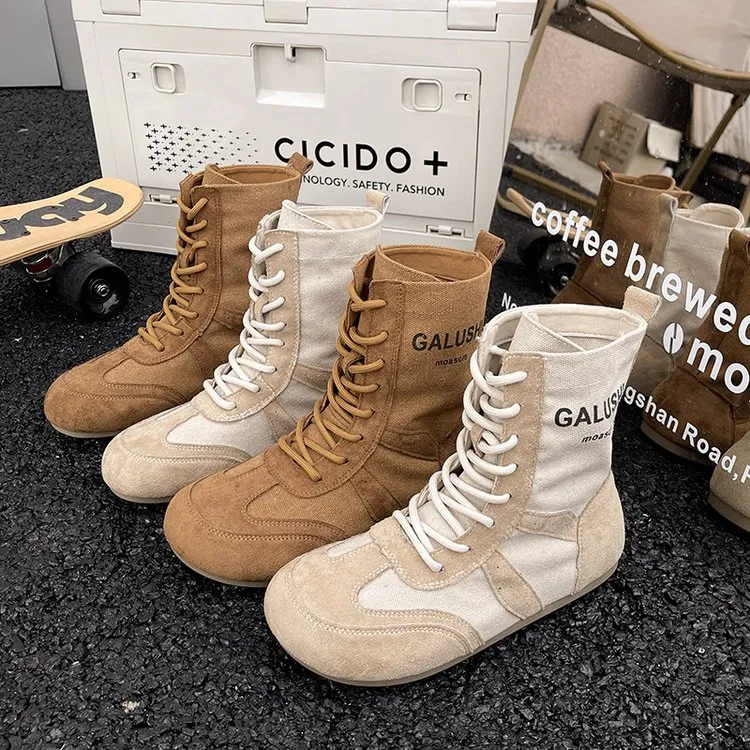 西部牛仔靴女秋复古废土风靴子厚底女鞋薄款透气短靴百搭镂空女靴