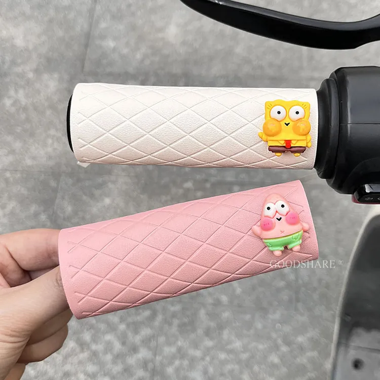 电动车摩托电瓶车手把套可爱卡通海绵宝宝防滑防水四季通用握把套