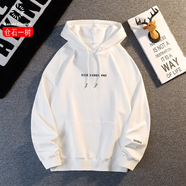 仓石一树潮流印花连帽卫衣男士秋季百搭宽松休闲2025长袖情侣外套