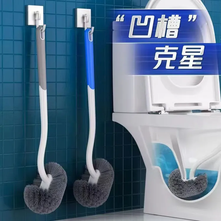 升级款家用卫生间刷子马桶刷长柄清洁刷翘头多功能双面浴室硬毛刷