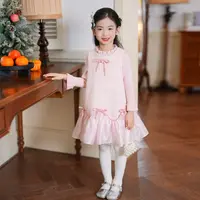 53428M公主裙女童连衣裙2025冬季新款女宝宝小香风礼服千金感裙子