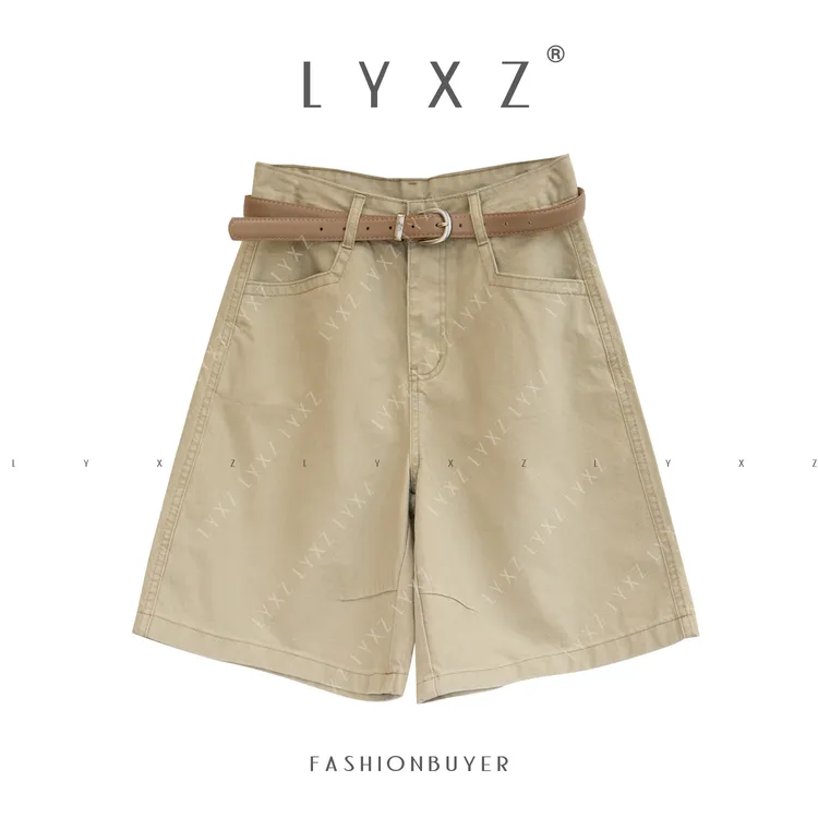 LYXZ x 大小与【忽而今夏】夏季新款百搭五分裤显瘦休闲中裤85025