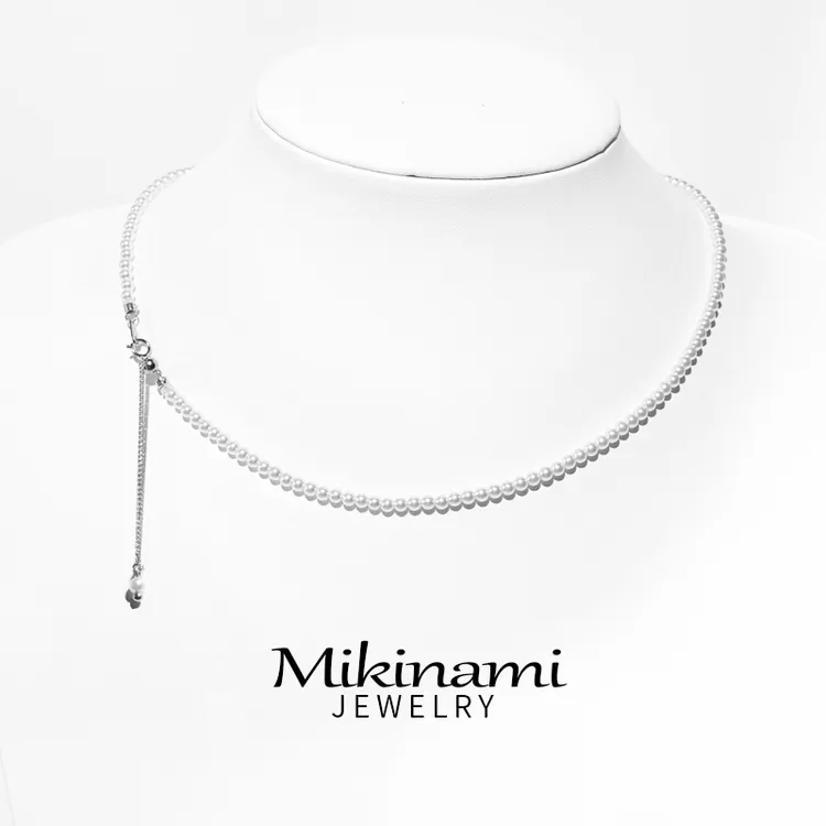 链子925银 小米珠极光减龄链40+5cm锁骨3-4mm气质百搭赵露思同款