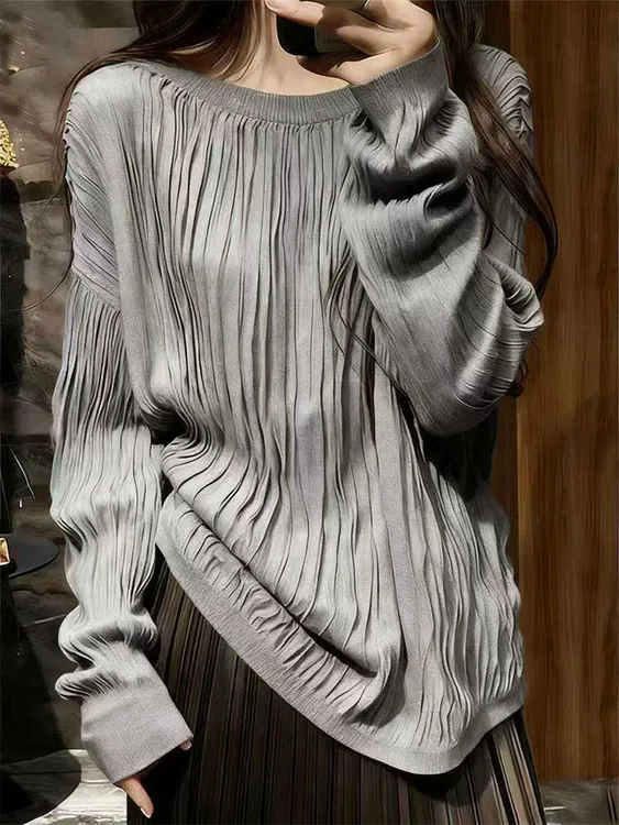 2025新款秋冬法式独特绝美高级感超好看气质上衣洋气设计感小衫女