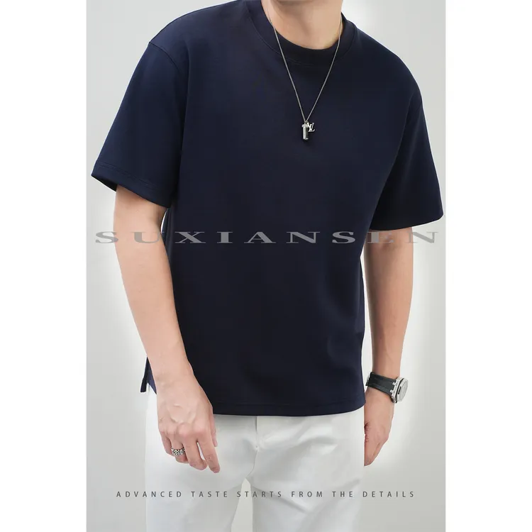 【大头叔叔】秋季云感莫代尔简约亲肤透气休闲男T恤短袖DDT2196