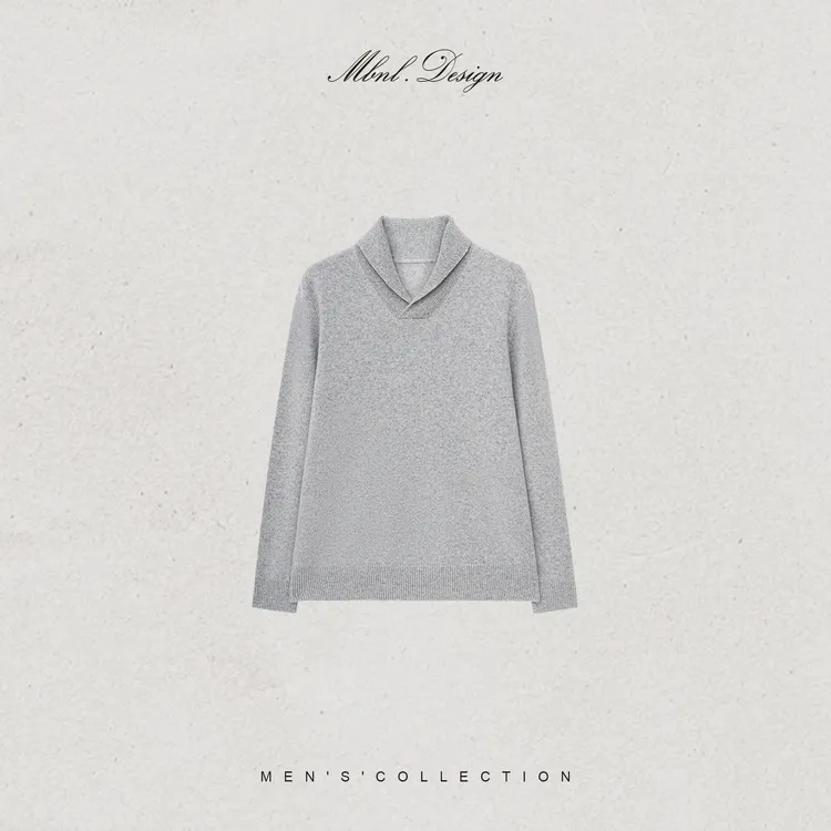 MBNL-F「Skinny」秦磊男装455g100羊毛7针青果领毛衣LL-SSY1232