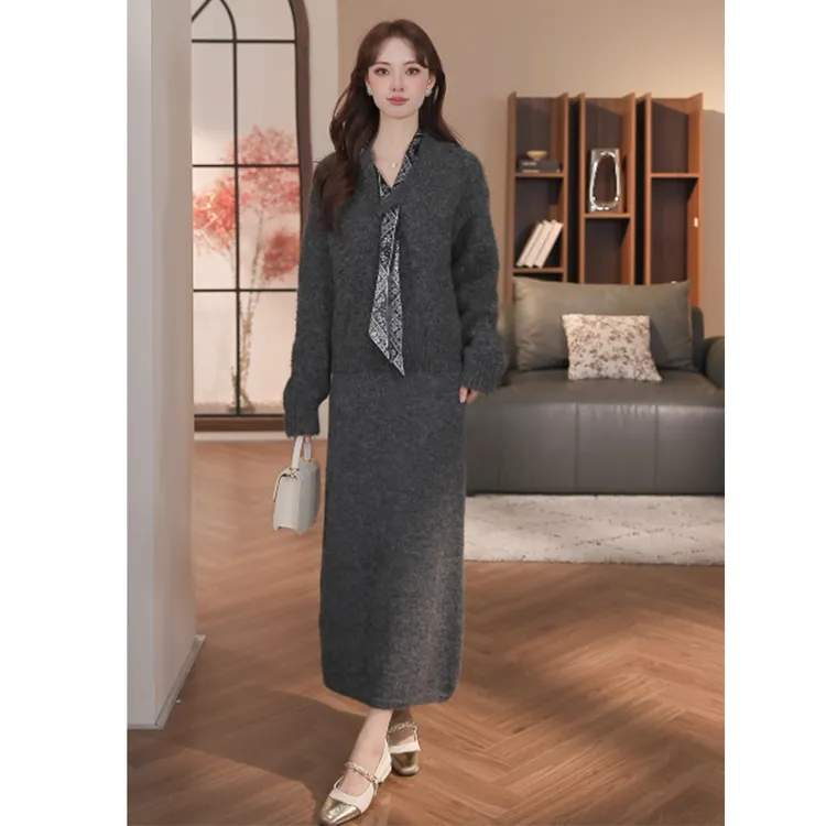 乔琪拉【雾杉迷影】秋冬新款简约风慵懒感半身裙5N174K-5N175K