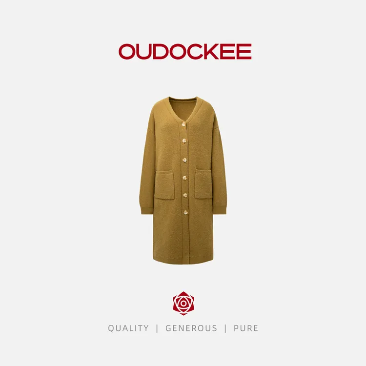 OUDOCKEE 鸥鸥【菠萝蜜】慵懒风中长款时髦针织开衫 MACX680T