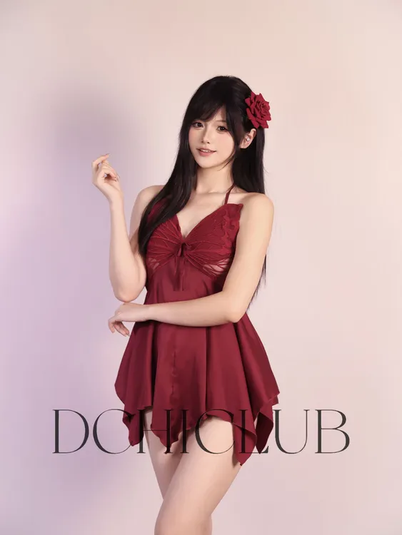 【DCHI】欲蝶-性感纯欲露背系带式连衣裙