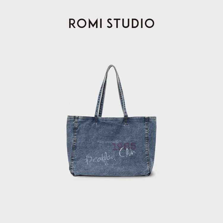 ROMI STUDIO 首饰袋 天然织物百搭牛仔托特手拎单肩包 RWCAP85800