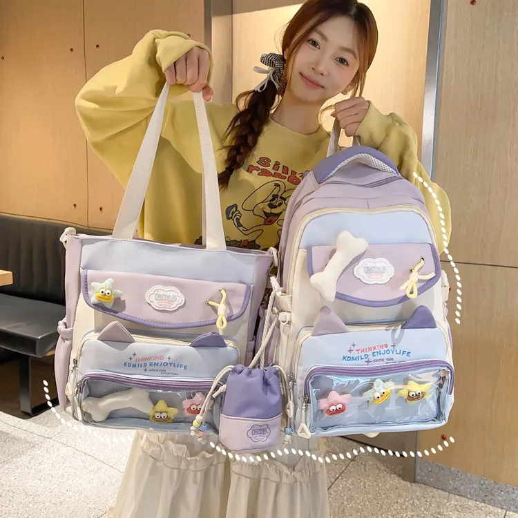 高颜值痛包小学生书包女3-6年级可爱大容量初中女生多巴胺双肩包