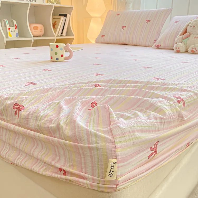 2025新款双层纱床笠防滑床罩保护罩家用榻榻米床垫床套罩防尘罩