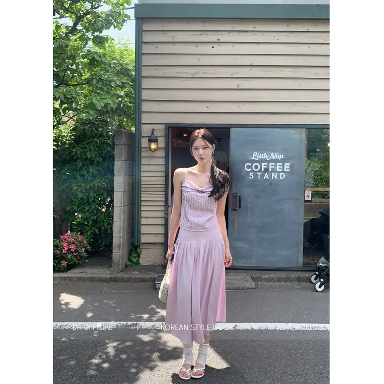 DH大花【梦回伊甸园】莱赛尔亚麻重工新款蝴蝶结减龄上下时髦套装女