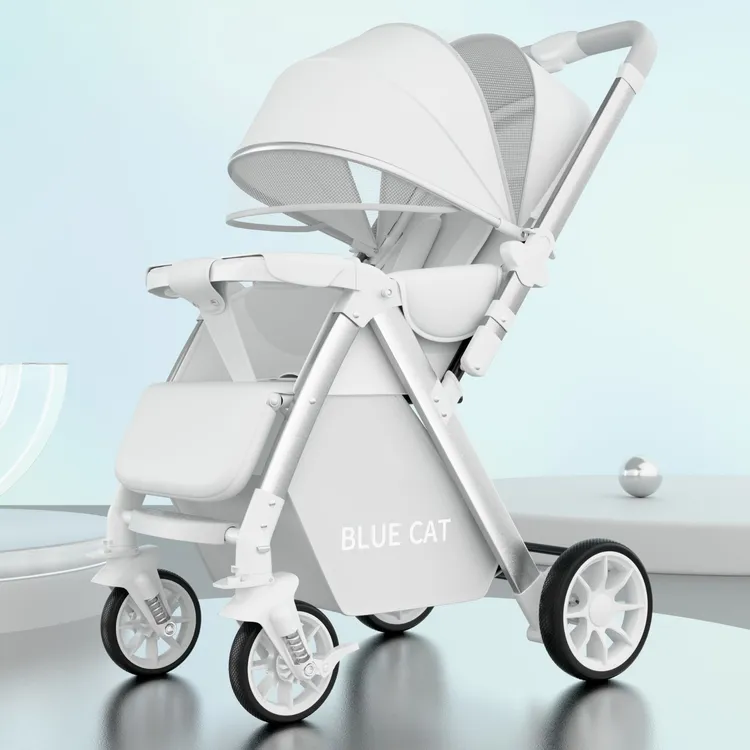 蓝猫婴儿推车可坐可躺高景观轻便折叠双向婴儿车儿童手推车遛娃神