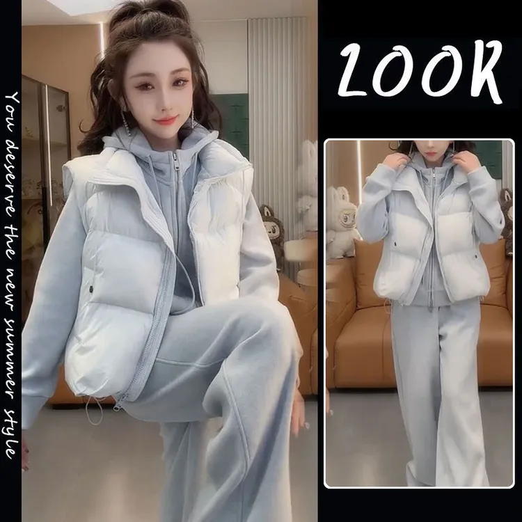 2025秋季新款时尚显瘦气质网红高档套装女高级百搭宽松大码三件套