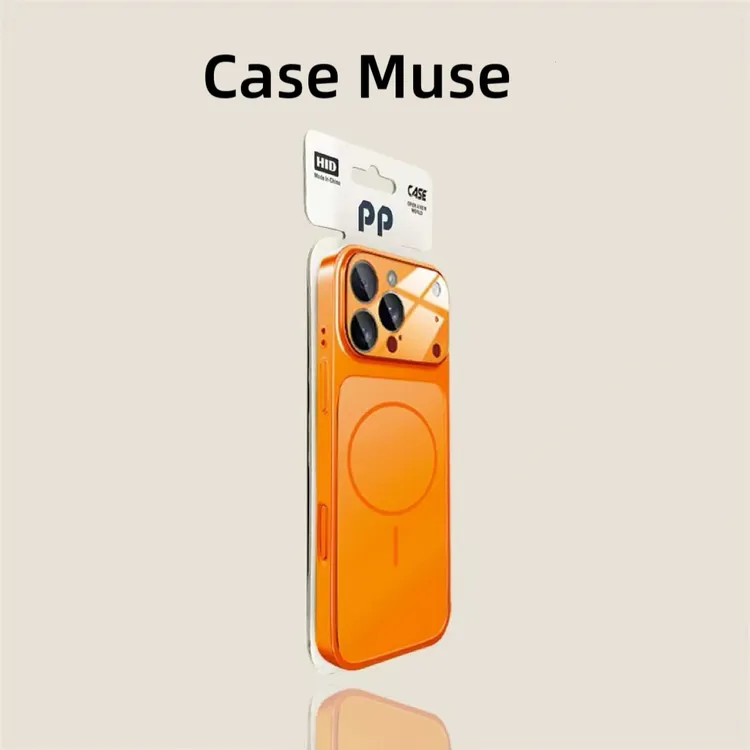 康宁玻璃磨砂手机壳适用于iPhone15promax磁吸16秒变17系列13电镀