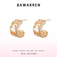 Bawarren 14853-【白葫芦】精致耳环轻奢优雅