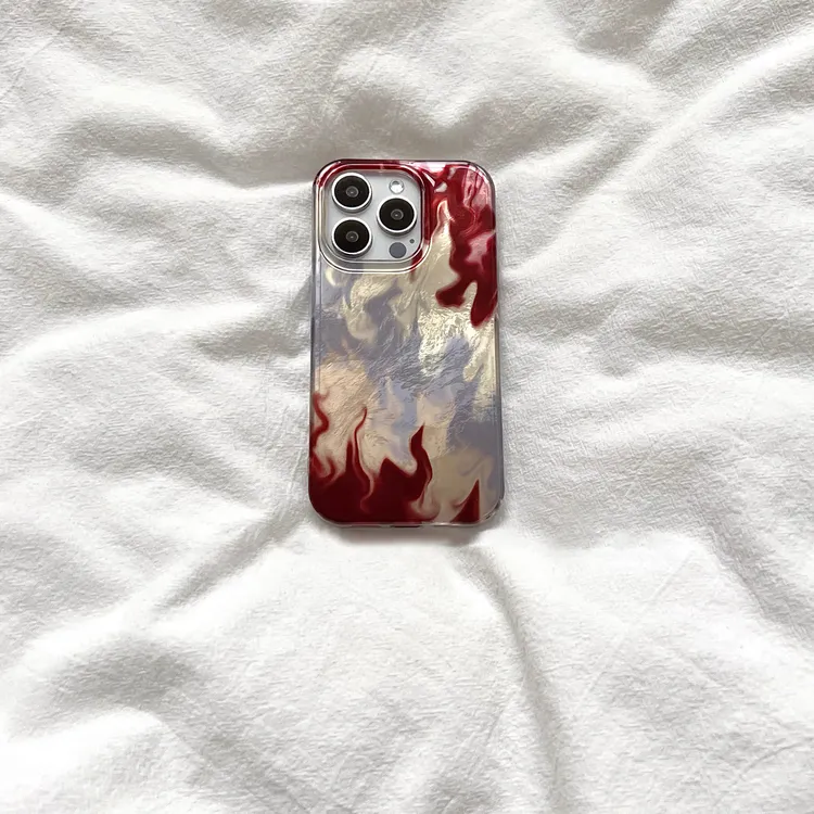 BANCA 火焰晕染渐变适用苹果16/17漩涡手机壳华为vivo小米15oppo