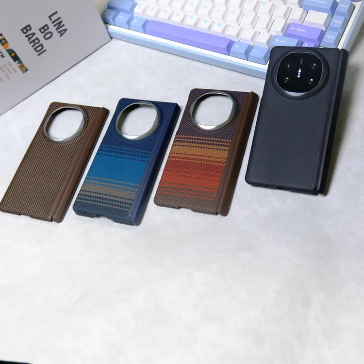 适用华为matex6中轴款凯夫拉手机壳磁吸硬壳防摔磨砂散热中轴后盖