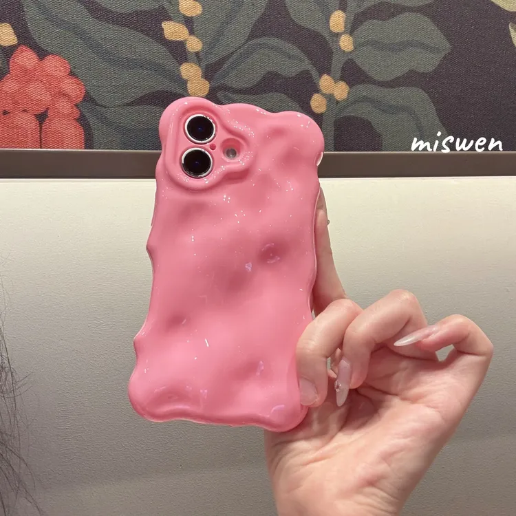 适用苹果16promax手机壳iphone15马卡龙纯色陨石纹13p韩风女款14p