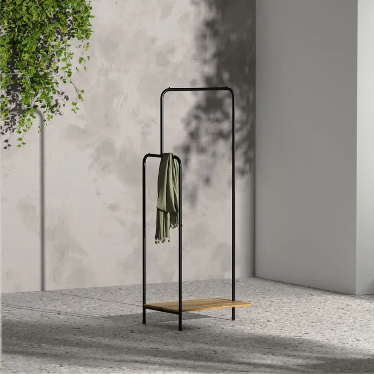 TIMIANO衣服架简易立式衣帽架简约挂衣架置物架卧室北欧落地客厅