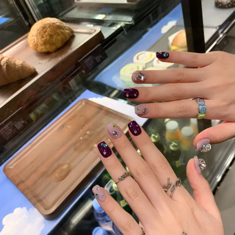 柔然丨手工穿戴甲·满钻款美甲短甲日常百搭高品夏日搭配