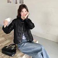 美式复古皮衣外套女小个子2025秋新款高级感休闲机车夹克上衣2585