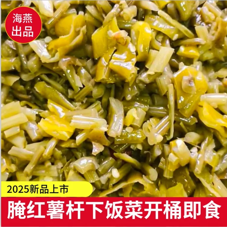 腌红薯杆开胃菜河南信阳海燕私房腌开胃菜下饭菜腌红薯杆炒好即食