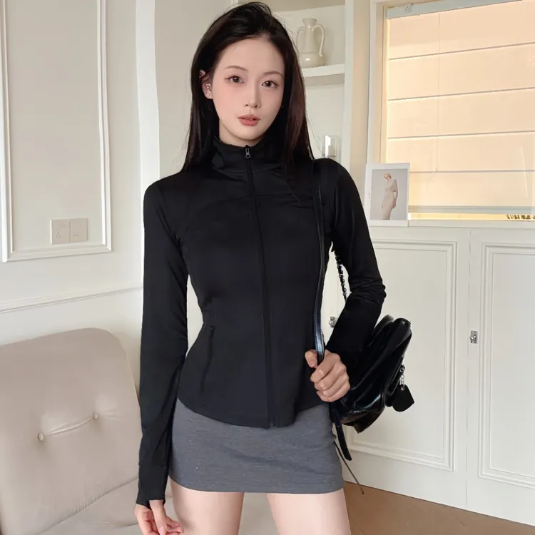 【番茄热】防晒衣立领显瘦修身UPF50+运动瑜伽女透气夏季防晒冰丝衫商品图