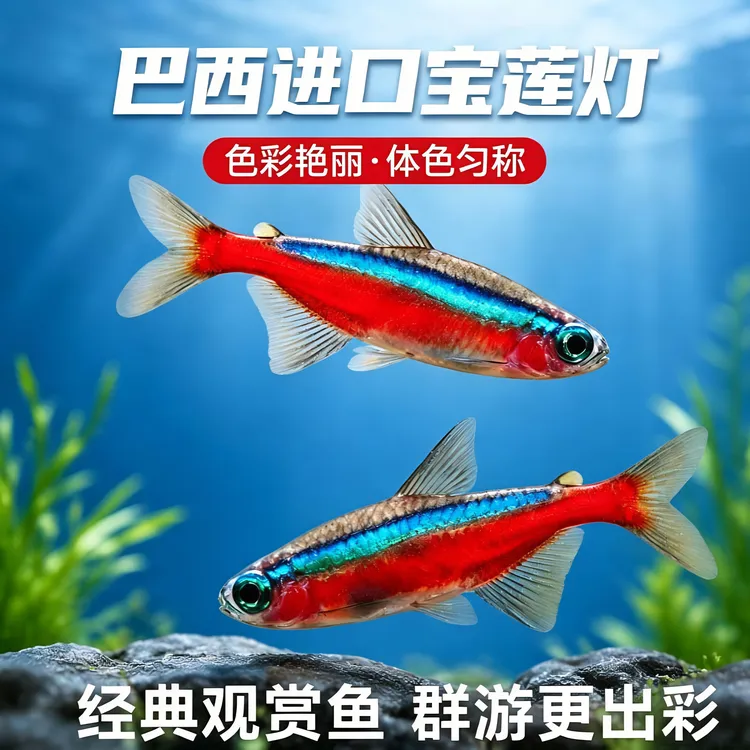 大号宝莲灯【群游灯科鱼】小型淡水群游观赏鱼可混养草缸造景百搭